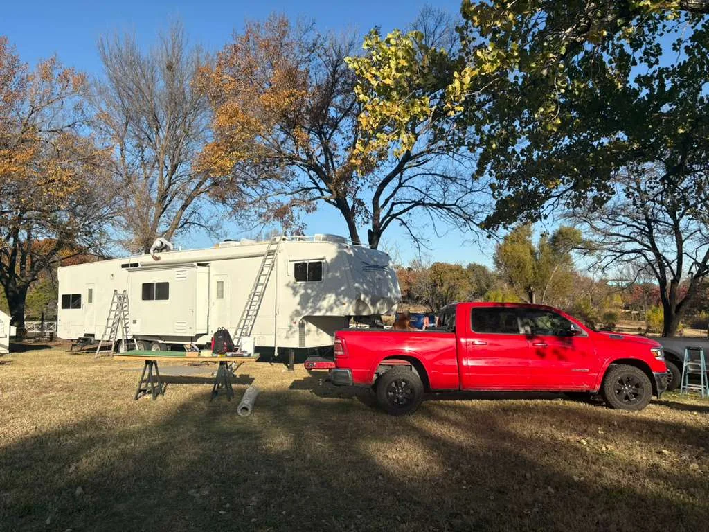 A1 RV Repair certified mobile tech on-site at a customer rig.