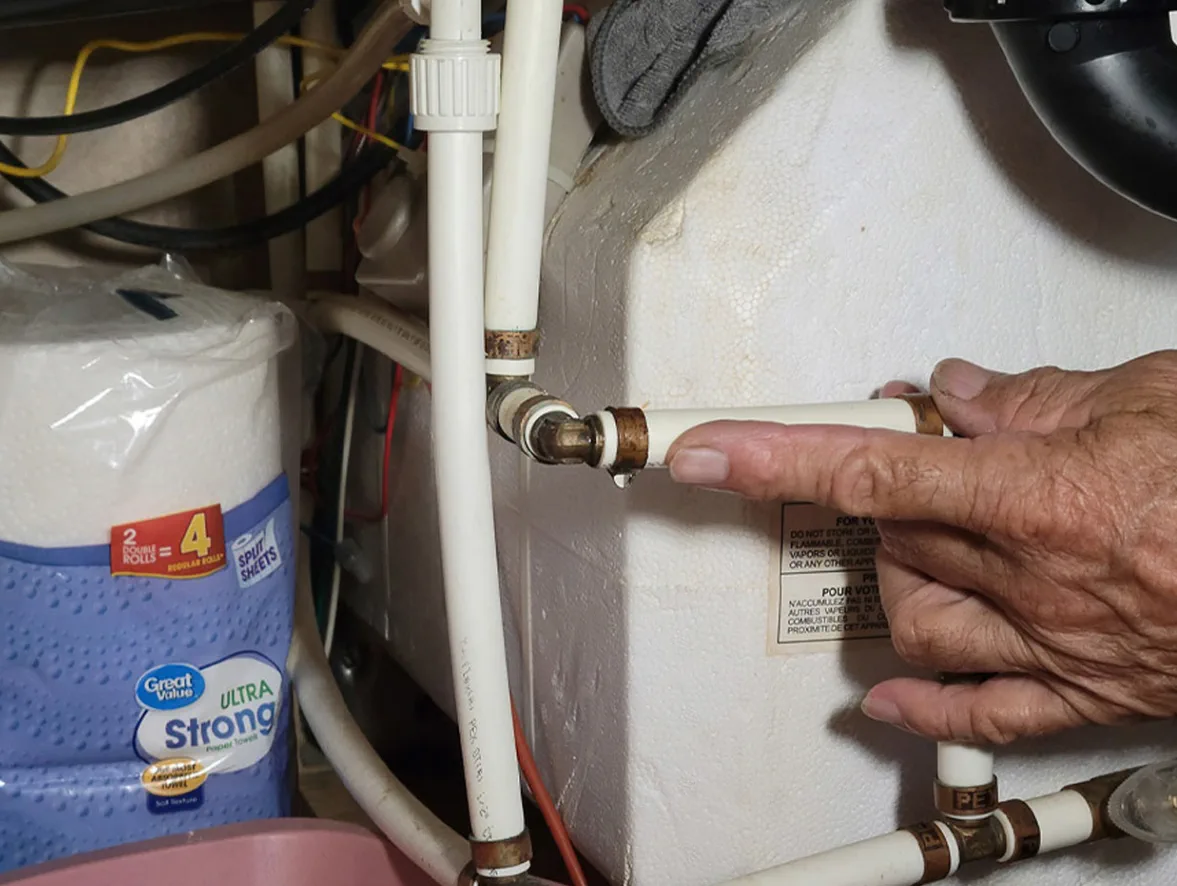 Kitchen faucet replacement in a fifth wheel galley