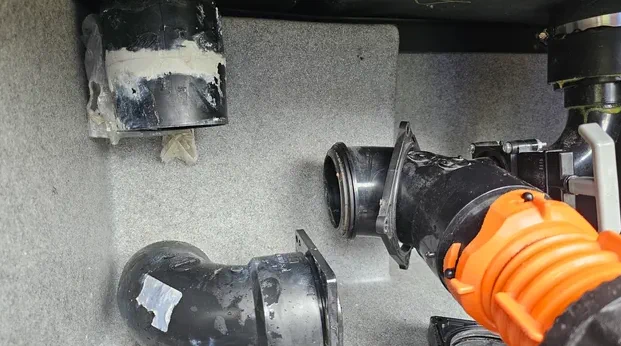 Shurflo water pump replacement in an RV bay