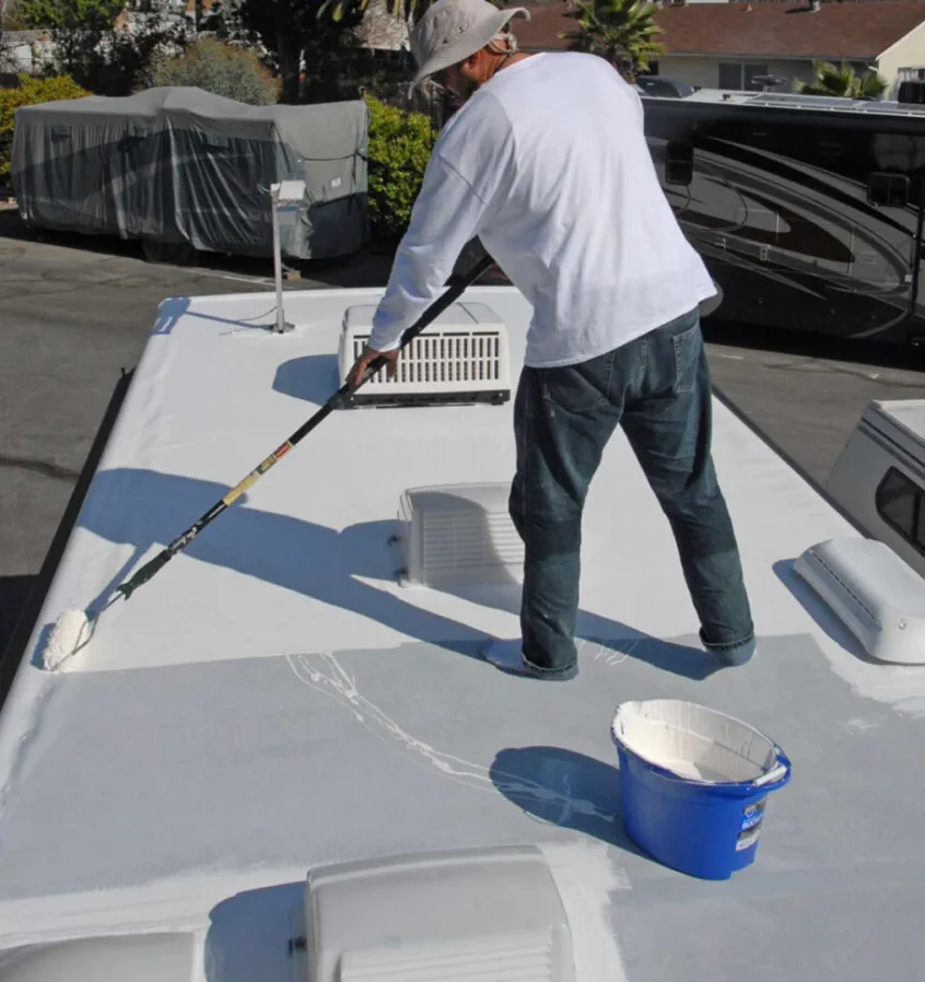 A1 RV Repair certified mobile tech on-site at a customer rig.