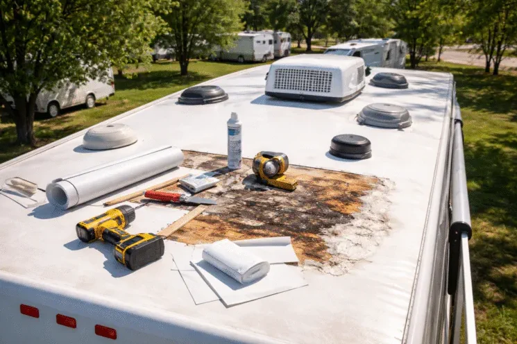 RV Roof Repair on-site in West Palm Beach, FL
