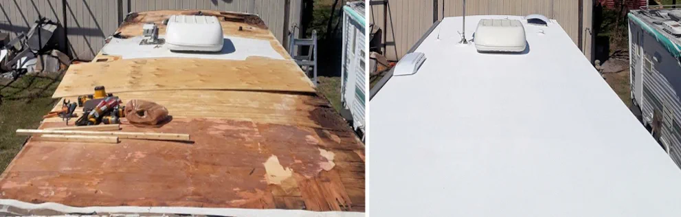 RV Roof Repair on-site in Oklahoma City, OK